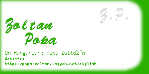 zoltan popa business card